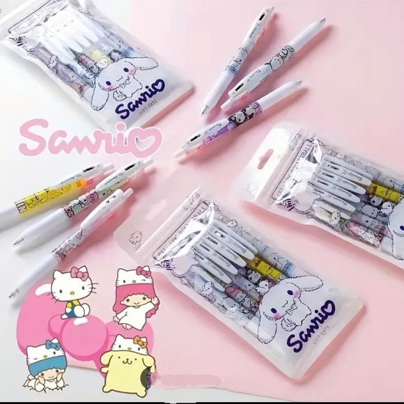 Sanrio Characters Gel Pen Set of Six New in package - Picture 2 of 7